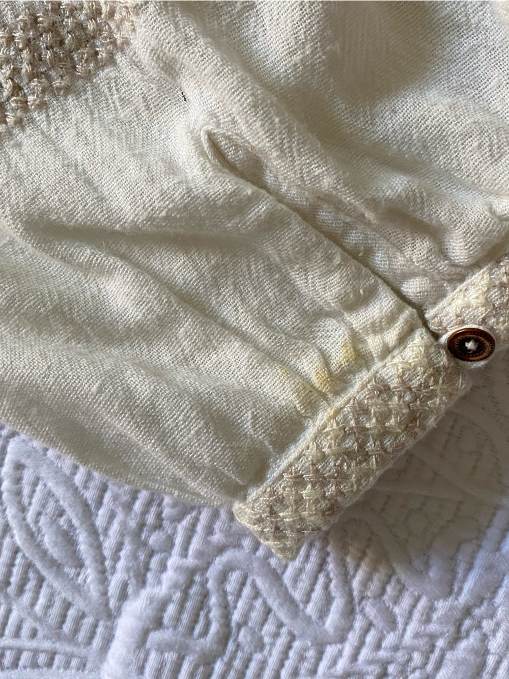 Free People Cream Boho Tassel Peasant Top - Picture 6 of 6